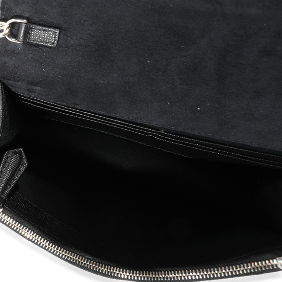 Fendi Black Vitello Elite & Mink Studded Karlito Chain Wallet - Picture 2 of 8